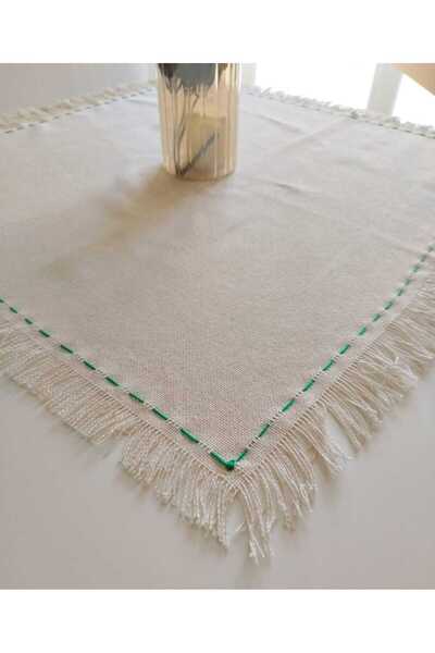denizli hatırası Organic Authentic Green Striped Cendere Tablecloth