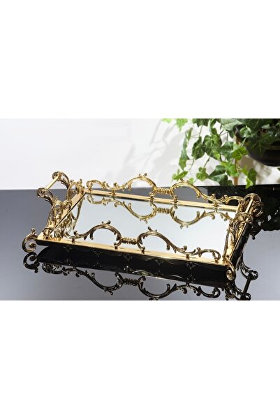 hediye ESTERHOMEDECOR Aynalı büyük boy metal jardinyer gold 49*32cm