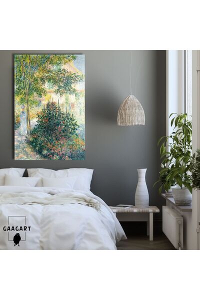 GAAGART Tekli Dikey Kanvas Claude Monet İn The Garden At House