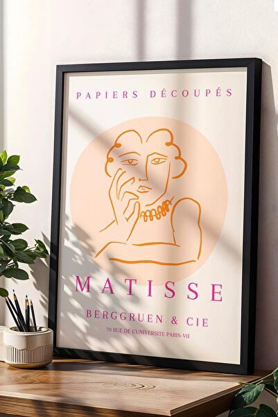 Saturn Henri Matisse Papiers Decoupes Framed Painting - Paper Cut Art - Eclectic Style Wall Decor