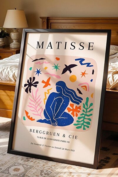 Saturn Henri Matisse Papiers Decoupes Framed Painting - Paper Cut Art - Eclectic Style Wall Decor