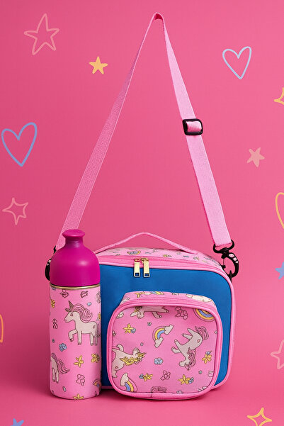 BYENS Lunch Box Thermal Insulated Girl Boy Child School Meal Thermal Bag with Thermos and Kindergarten Water Bottle
