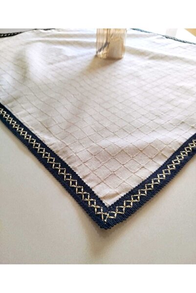 denizli hatırası مفرش طاولة من قماش بولدان مونيكا العضوي الأصلي ذو الخطوط الس...