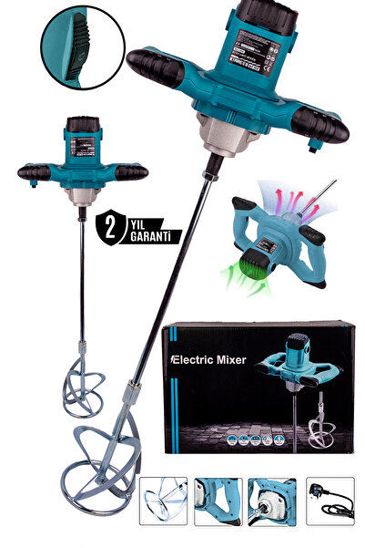 KİMMEER PLUS Profesyonel 1800w Devir Ayarlı Elektrikli Alçı Boya Ve Harç Karıştırıcı Mikser