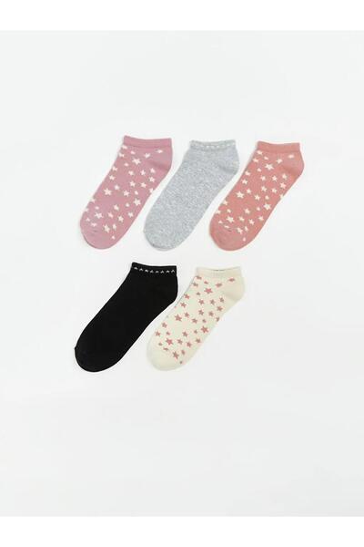 LC Waikiki Lcw Dream Star Printed Women's Booties Socks 5-Pack (W5)