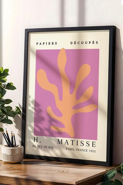 Saturn Henri Matisse Papiers Decoupes Framed Painting - Paper Cut Art - Eclectic Style Wall Decor