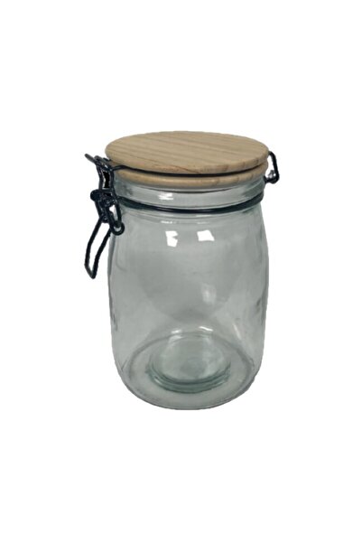 FRANDIS Glass Storage Jar with Bamboo Airtight Lid, Frandis, 1L