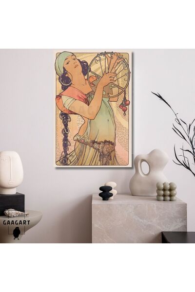GAAGART Tekli Dikey Kanvas Alphonse Mucha Salome