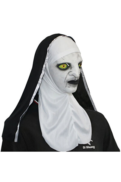 ELMHURST Mască de călugăriță horror cu ochi galbeni