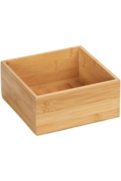 FRANDIS Bamboo Storage Box, Frandis, 15x15.5x6.2 cm,