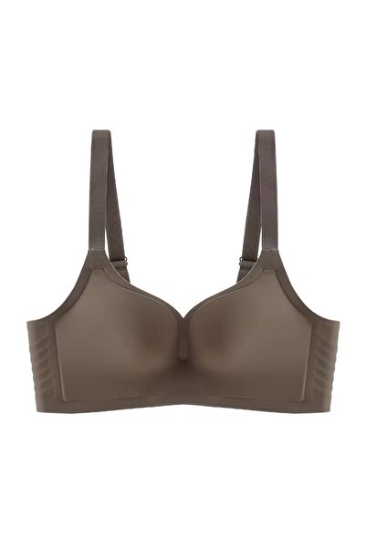 TEKDEMİR Ghost Laser Cut Underwire-Free Gathering Special C Club Thick Strap Bra