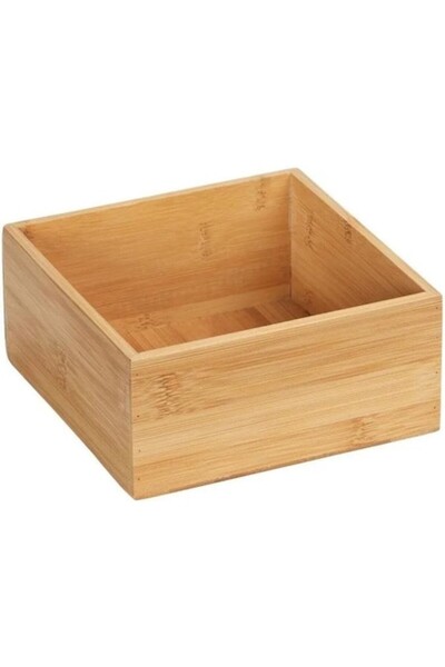 FRANDIS Bamboo Storage Box, Frandis, 15x15.5x6.2 cm,