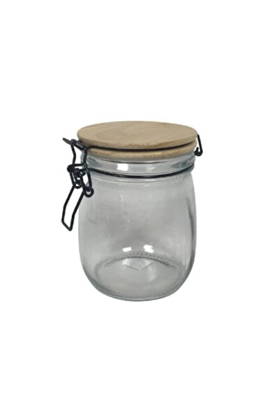 FRANDIS Glass storage jar with bamboo airtight lid, Frandis, 700 ml