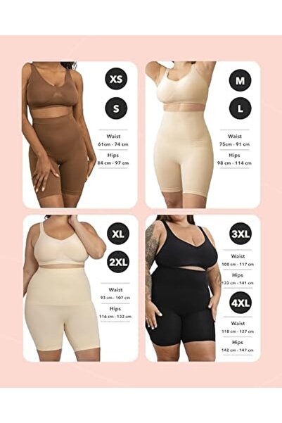 Generic Shapewear for Women - High-Waisted Shapewear Tummy Control Shorts, Faja Body Shaper, Unde