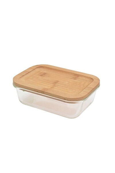 FRANDIS Glass Storage Container with Bamboo Lid, 0.44 L
