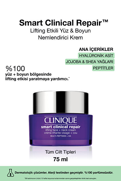 Clinique İnce Çizgi ve Kırışıklıkları İçin Lifting Etkili Yüz Ve Boyun Nemlen...