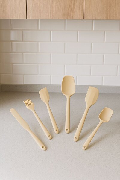 Porselen Diyarı Silicone 6 Piece Heat Resistant Cream Meal Prep Set