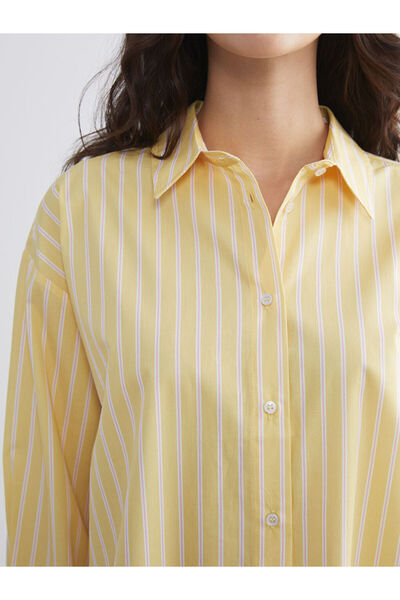 LC Waikiki UZG Store'dan Stilinizi Oluşturun | Çizgili Oversize Kadın Gömlek