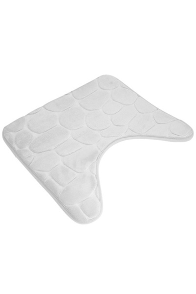 FRANDIS WC Contour Rug, Frandis, Non-Slip, Absorbent 50x50 cm, 1037 g/m², 100% Polyester, White