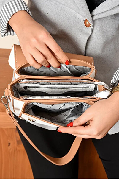 Just Polo حقيبة يد وكتف نسائية أصلية بتصميم فاخر مع حزام قابل للتعديل ومحفظة ...