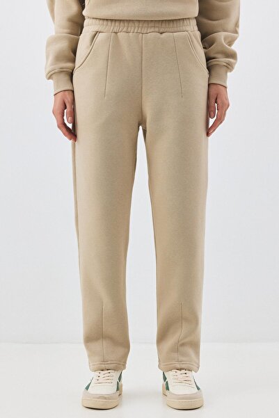 Trendiz Women's premium pocket detailed tracksuit bottom stone 2033