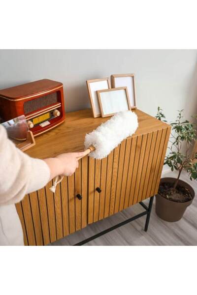 FRANDIS Antistatic Dust Brush, Bamboo Handle, 58 cm,