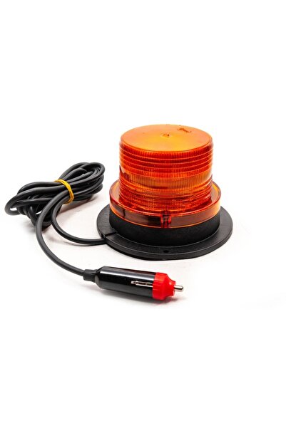 AHMET OTOMOTİV SARI LEDLİ FLAŞLI MIKNATISLI TEPE LAMBASI 12V/24V/48V/110V
