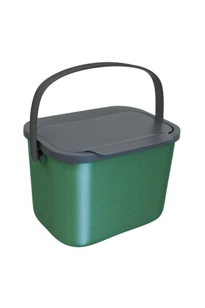 FRANDIS Compost Bucket with Filter, Frandis, 6 Liters, Green/Grey