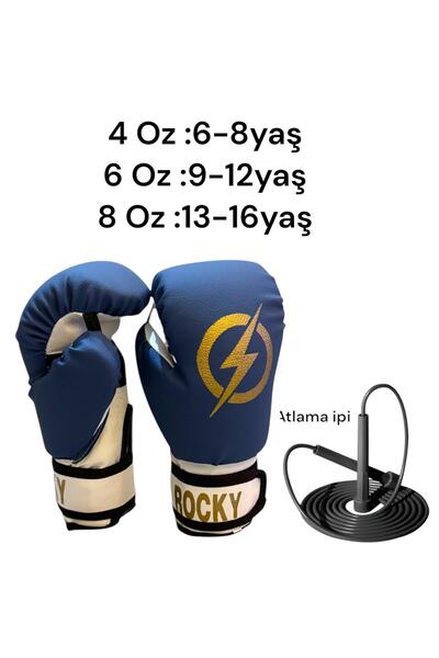 Gök Sports Children's Boxing Kickboxing Muay Thai Gloves 4-6-8 oz Silicone Adjustable Size Jump Rope Set