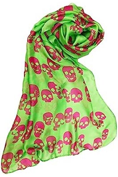 Generic Lubnas Womens 100% Large Mulberry Silk Feel Long Satin Patterned & Solid Color Scarves for Women