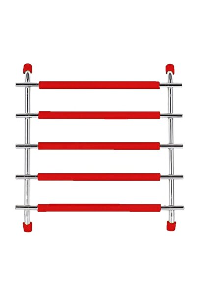 FRANDIS Suport pentru vase fierbinti, Frandis, 20x20x2.5 cm, metal/silicon rosu