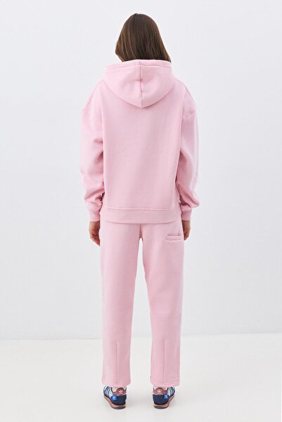 Trendiz Women's Premium Hooded Pocket Detailed Tracksuit Set Pink 2033