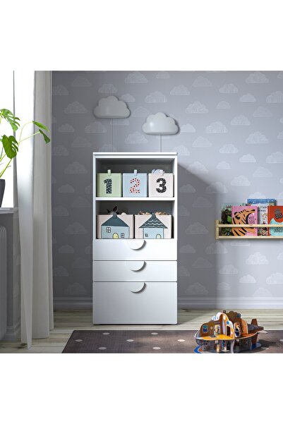 IKEA BARNDRÖM Box, beige, 26 x 37 x 17 cm