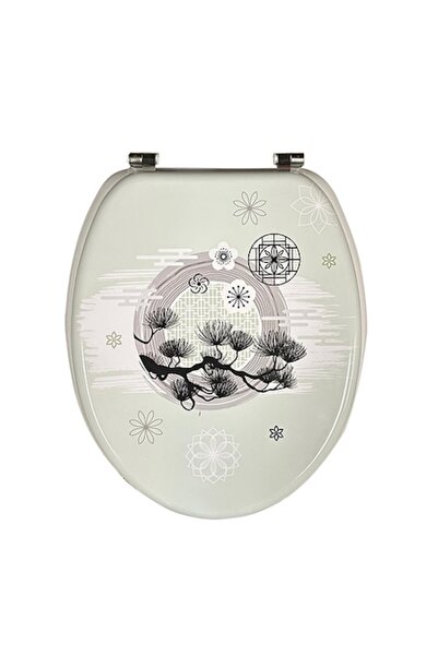 FRANDIS Capac WC Bonsai, Frandis, balamale din oțel inoxidabil, închidere standard, MDF, 37,5x45,3 cm