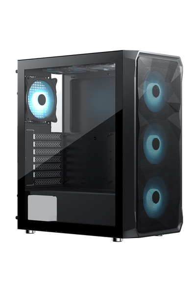 FRISBY FC-9485G 600W 80+ Bronze 4x120mm RGB Fan Temperli Cam Mesh USB 3.0 ATX...