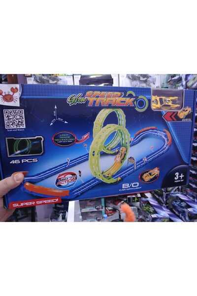 Boratila Toys 46 Parça Aksesuarlı Süper Hızlı Pilli Fosforlu Şampiyonluk Park...