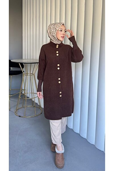 ensade Buttoned Long Knit Cardigan for Women - Soft Fabric, Comfortable Fit