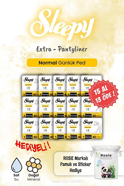 Sleepy Buy 15 Pay 13 Extra 40's Daily Pad Normal 40's and Rosie Gift