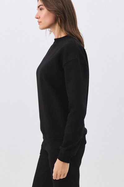 Trendiz Women's Premium Crew Neck Sweatshirt Black 2031