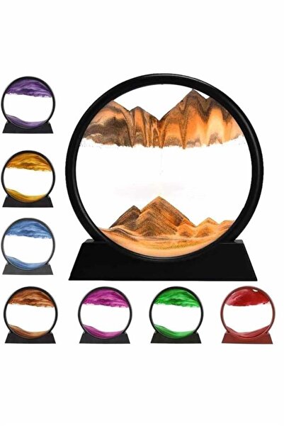 Kanonik Education طاولة رملية مستديرة مزخرفة باللون الأزرق مقاس 7 بوصات، زخرفة ديكور حديثة