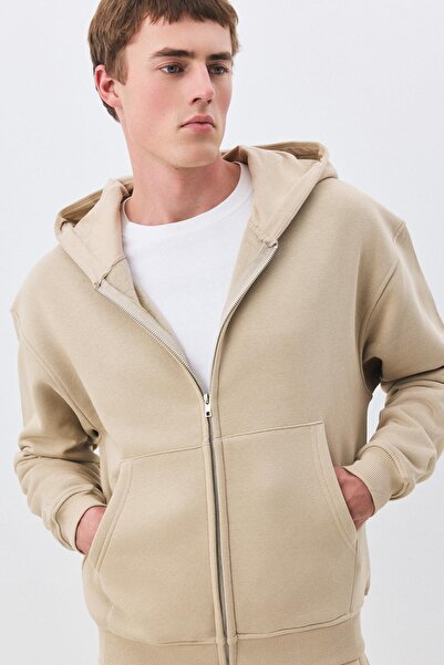 Trendiz Men's Premium Zip Zippered Tracksuit Set Stone 2032