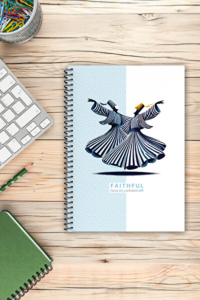 Yıldızistan 6 Pcs Striped A5 Spiral Cover 96 Page Notebook -Thematic Series