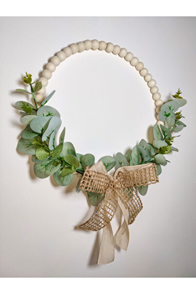 HOBİ Makrome kapı süsü ahşap boncuklu bohem 35x50cm HobiAtölyem