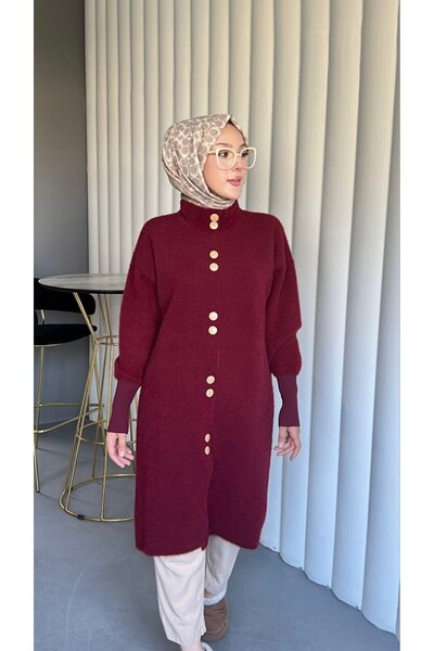 ensade Buttoned Long Knit Cardigan for Women - Soft Fabric, Comfortable Fit