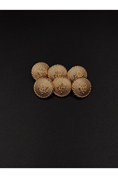 NESGO MODA Metal Düğme Free Sarı 16.5mm 6 adet