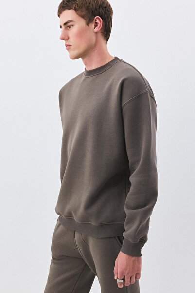 Trendiz Men's Premium Crew Neck Sweatshirt Anthracite 2031