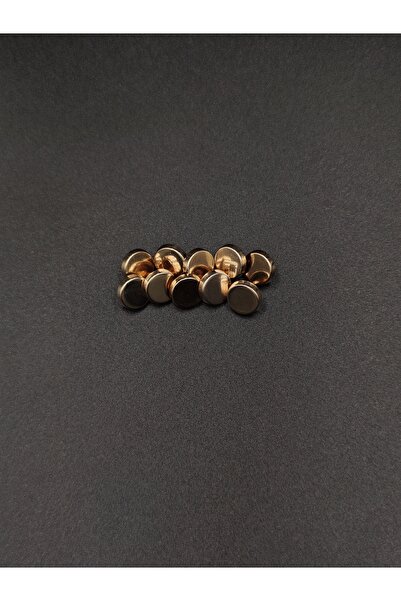 NESGO MODA زر معدني 10 قطع 10.2 ملم أصفر مجاني