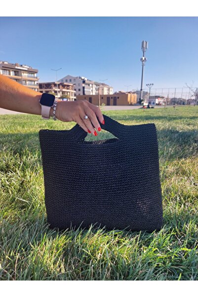 El örgüsü V.İ.P Tığ İşi El Örgüsü Çanta (Simli)