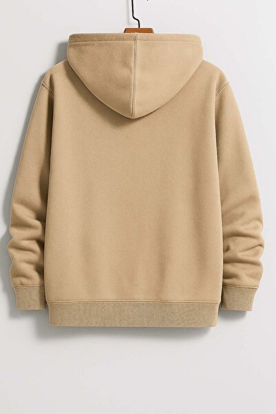 Trend Sizde Φούτερ με κουκούλα με στάμπα με μαύρο καρδιακό ρυθμό