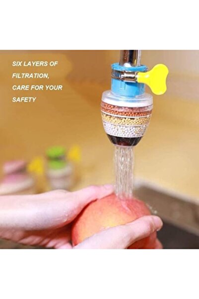 Generic Faucet Water Filter, 3-Piece Set with 6-Layer Active Carbon Cartridge, Applicable for 1/2 Inch - 3/4